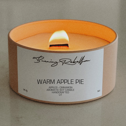 burning warm apple pie candle by burning rebellion